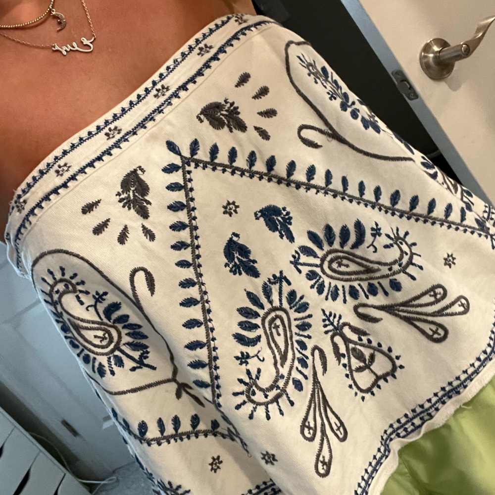 Free People Strapless Bandana Top